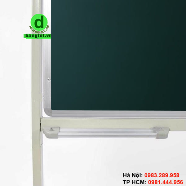 Khung bảng di động 2 mặt từ xanh làm bằng nhôm, 4 góc bịt nhựa