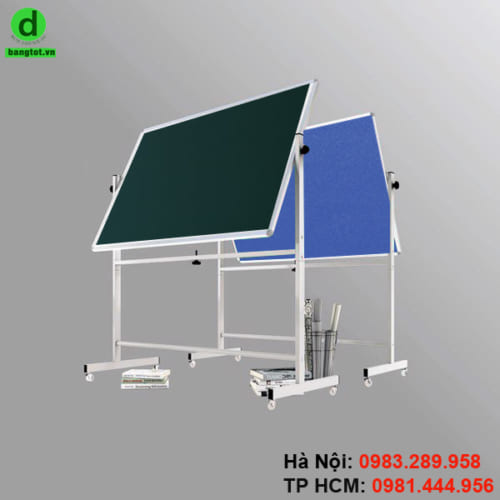 Bảng hai mặt xanh ghim gồm 1 mặt từ xanh và 1 mặt ghim nỉ