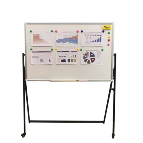 Bảng Từ Trắng Chân Đẩy Gấp Xếp Gọn Vadoto Dynamic (D1-T1-02D)