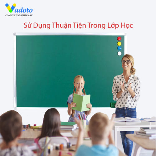 Bảng từ xanh treo tường viết phấn