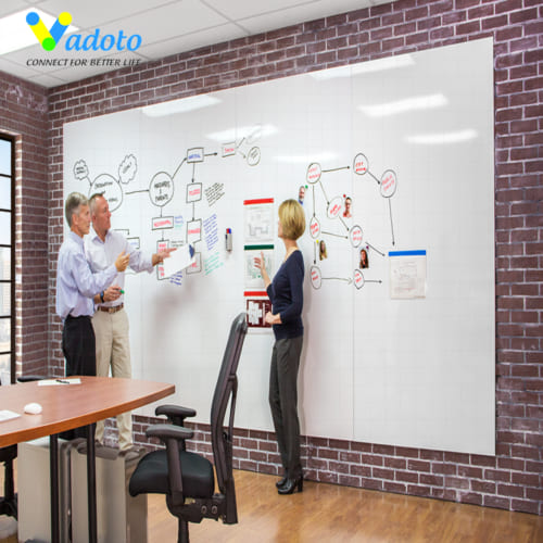 bảng trắng ceramic dán tường