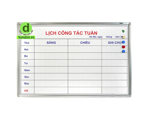 Bảng lịch công tác tuần
