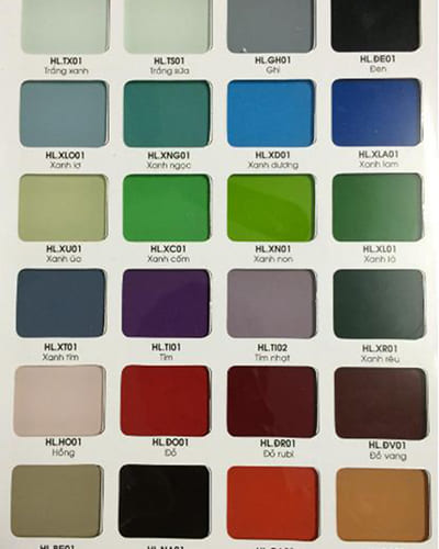 Bảng màu bảng kính văn phòng Color Full
