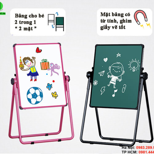 Giá vẽ trẻ em gồm 2 mặt từ xanh và từ trắng