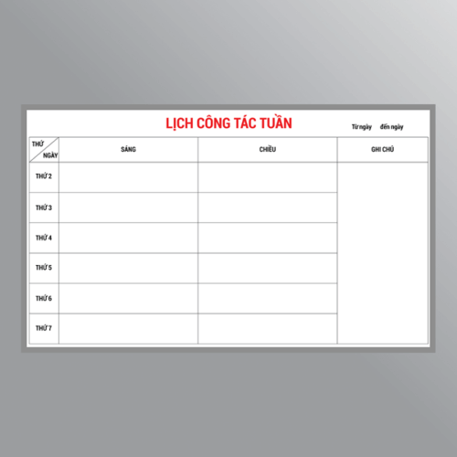 Bảng công tác tuần