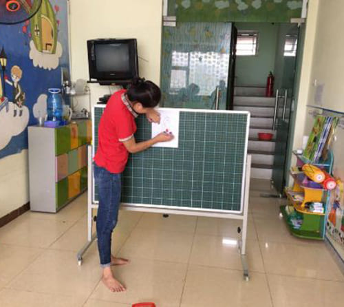 Bảng mầm non 2 mặt lật