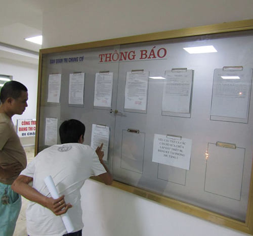 Bảng thông báo chung cư