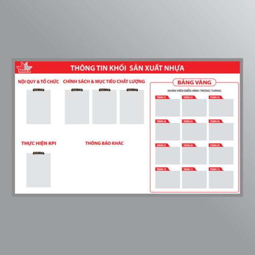 Bảng thông tin khối sản xuất nhựa