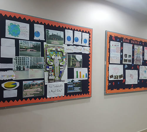 Lắp đặt bảng ghim trang trí cho trường Vinschool