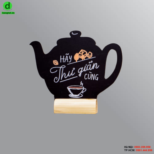Bảng gỗ để bàn Teapot