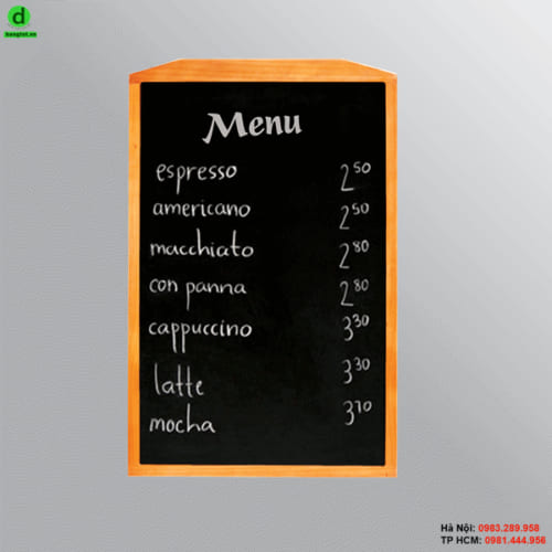 Bảng gỗ menu đen