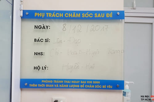 Bảng kính 2 lớp lắp đặt tại Bệnh viện phụ sản Hà Nội