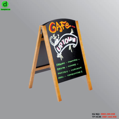 Bảng menu hai mặt đứng