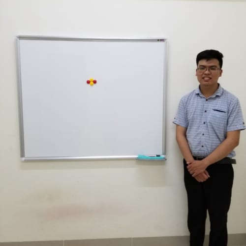 Bảng từ trắng cố định treo tường đẹp