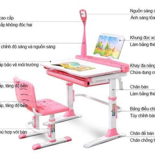 Bàn ghế chống cận cho học sinh