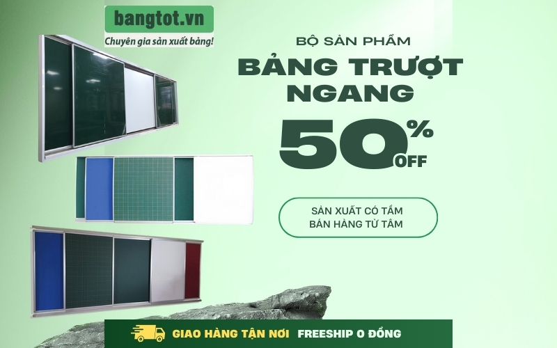 Mua bảng trượt ngang chất lượng cho trường học ở đâu