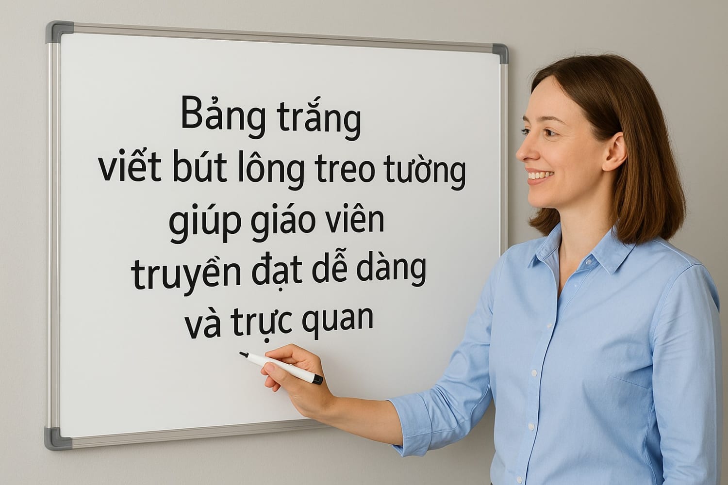 Bảng trắng viết bút lông treo tường