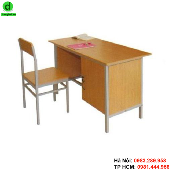 Bàn ghế giáo viên bằng gỗ