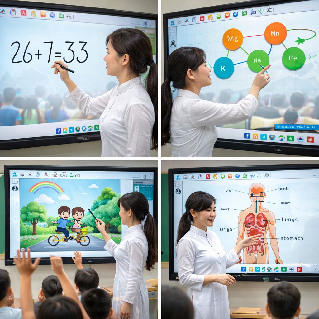 Màn hình tương tác say "no" với bụi phấn