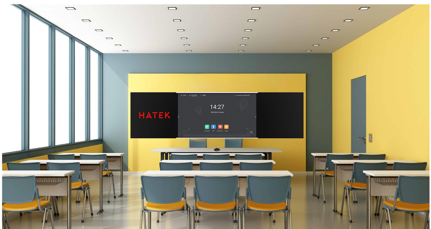 Lớp học hiện đại với màn hình tương tác 2 trong 1